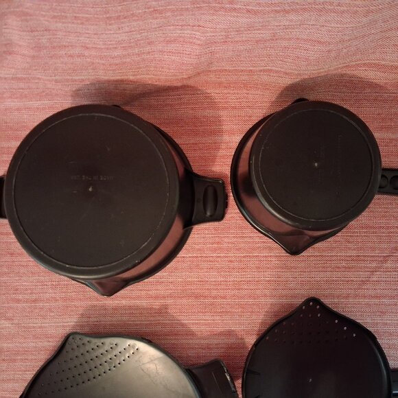 Pampered Chef Micro Steamer Rice Veggie Cooker 1 qt and 2 qt Set Of 2 - Picture 4 of 11